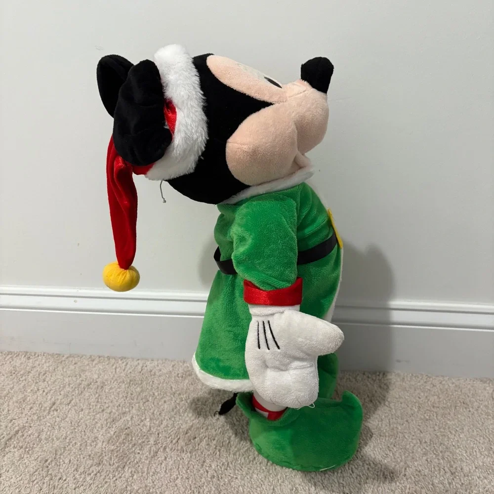 Gemmy Disney Mickey Mouse‎ Elf Standing Porch Greeter Plush 22
